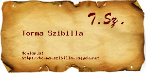 Torma Szibilla névjegykártya